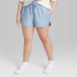 COPY - Ascot + Hart for Target Women Plus Size Pull On Draw String Shorts 3X